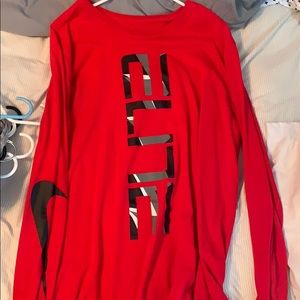 Red Nike Elite basketball shirt